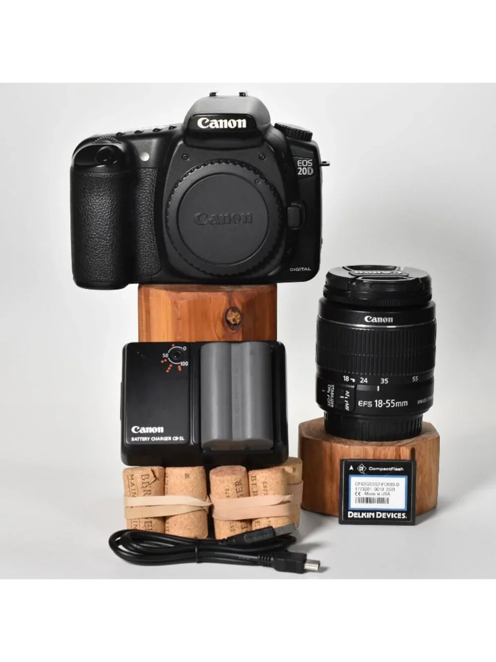 Canon EOS 20D Digital Camera DSLR 8.2MP 18-55mm IS II Lens 2GB CF Card Bundle